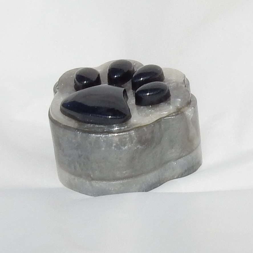 Oppbevaringsboks - Pote - Grå og sort