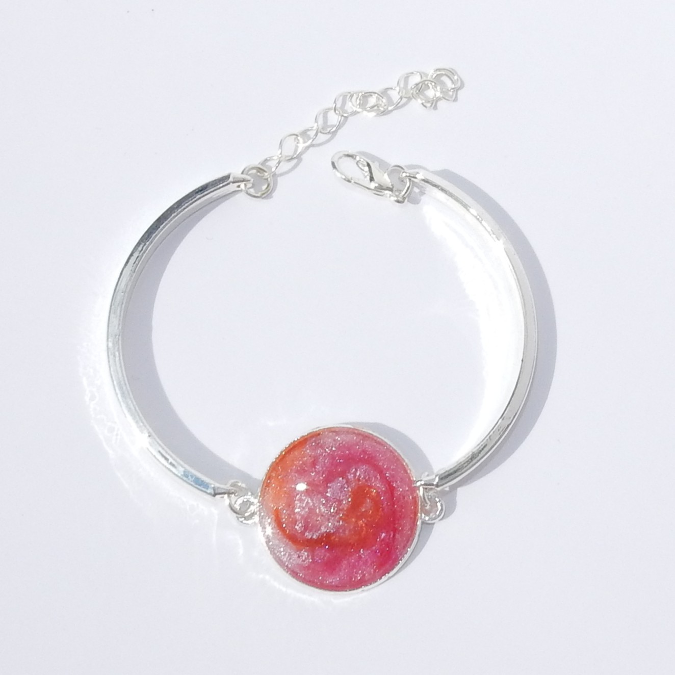 Pride - Armbånd - Oransje/hvit/rosa - Virvel