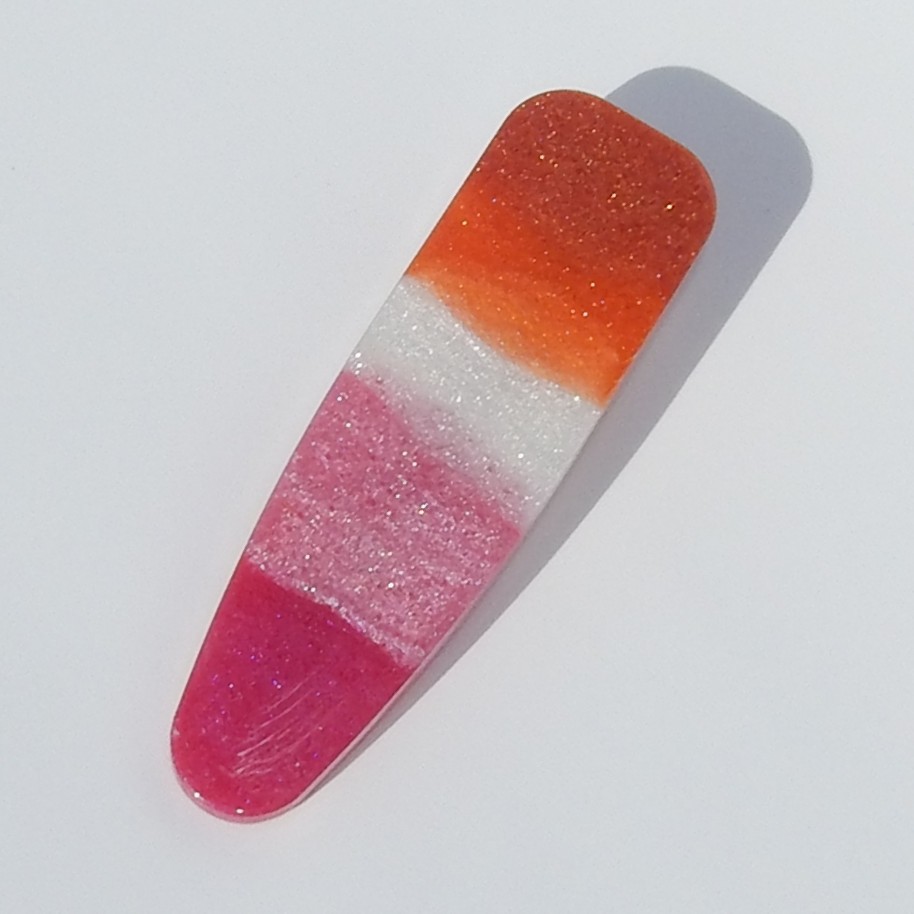 Pride - Hårspenne/Pynt - Dråpe/oransje/hvit/rosa
