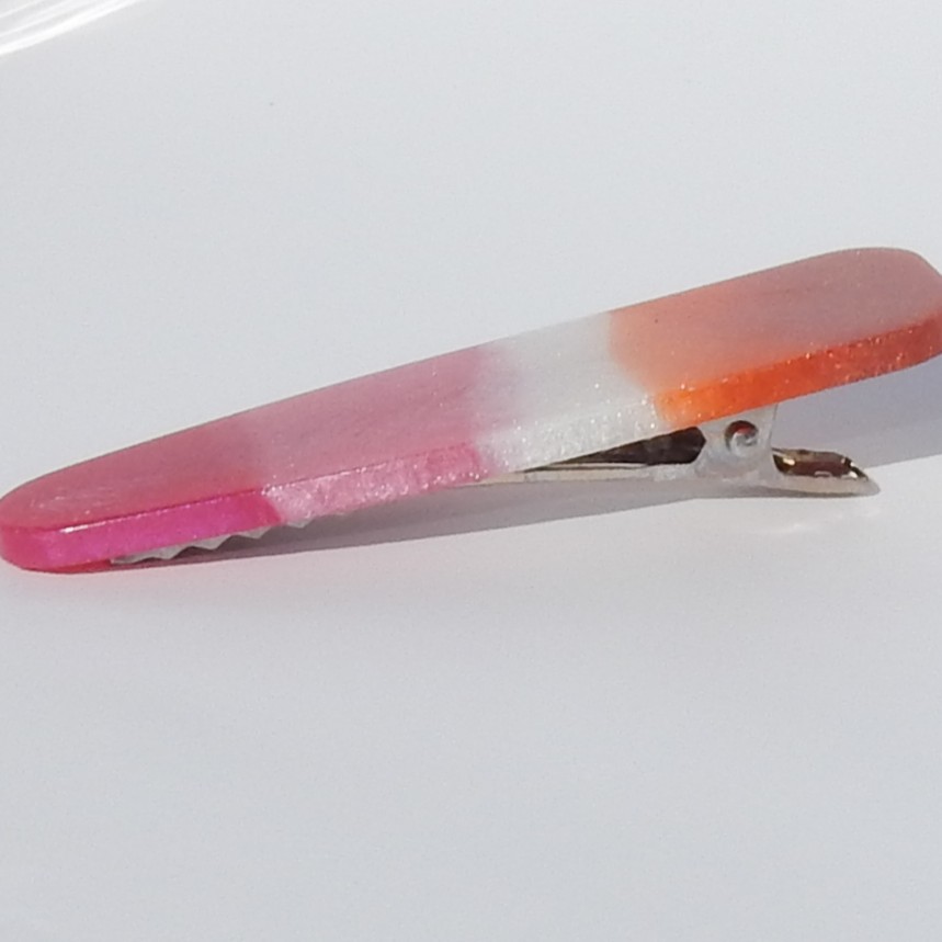 Pride - Hårspenne/Pynt - Dråpe/oransje/hvit/rosa - Bilde 2