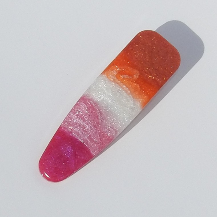 Pride - Hårspenne/Pynt - Dråpe/oransje/hvit/rosa2