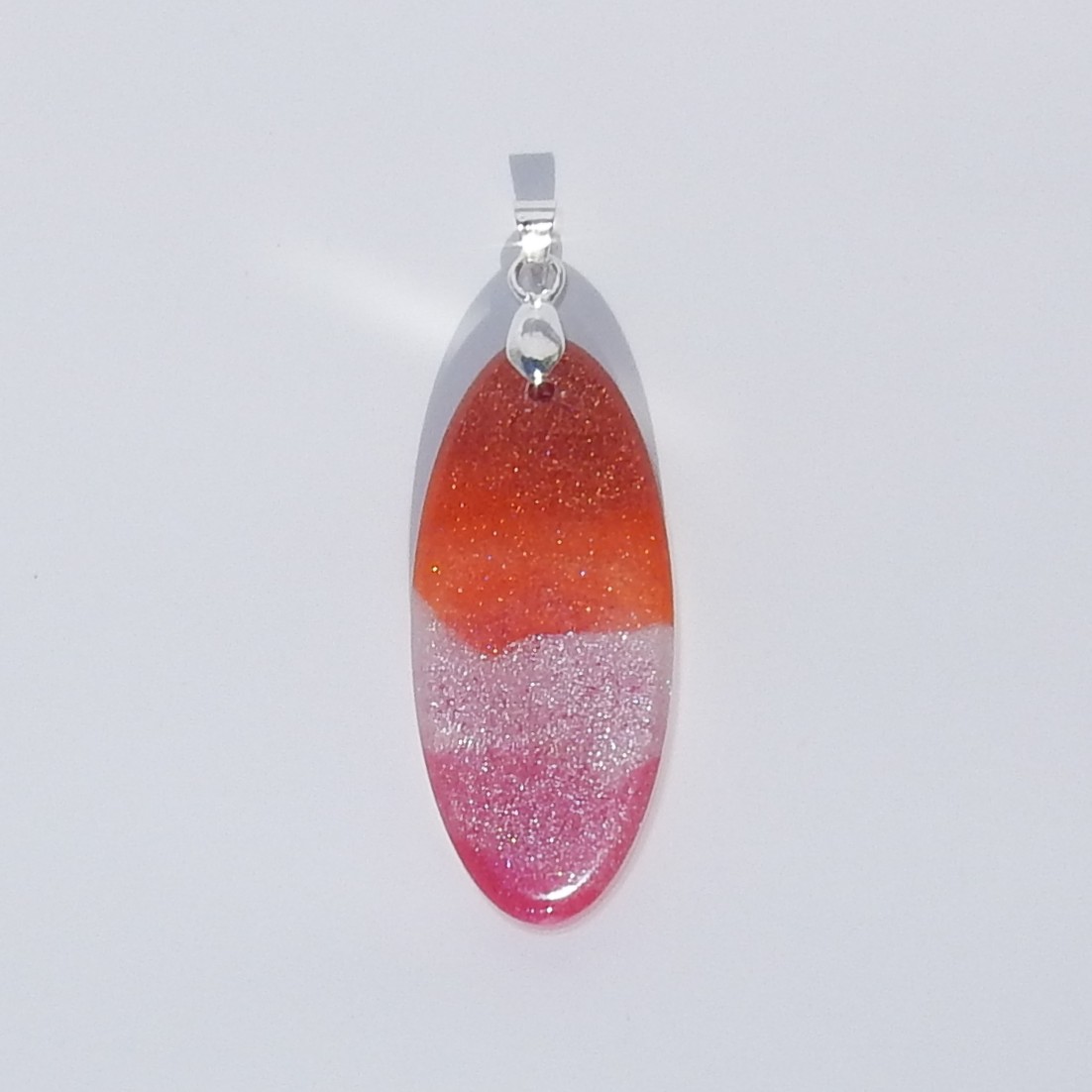 Pride - Anheng - Smal Ellipse/oransje/hvit/rosa